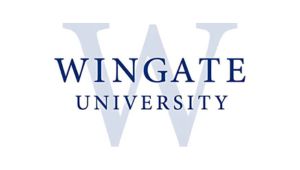 Wingate University logo on white background.