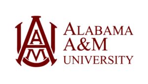 Alabama A&M University logo in maroon.